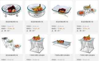 廠價(jià)直供玻璃水果盤連不銹鋼架，一站式采購(gòu)自助餐食品展示架
